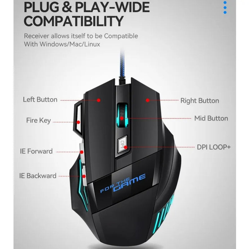 🖱️ Mouse Gamer ITLY Hyperspeed RGB – Precisão, Velocidade e Estilo em Cada Clique!