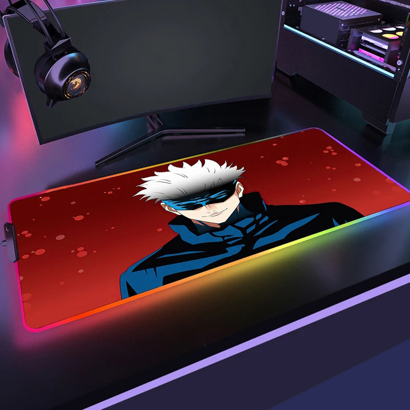 Mousepad RGB Jujutsu Kaisen - Energia Amaldiçoada no seu setup!