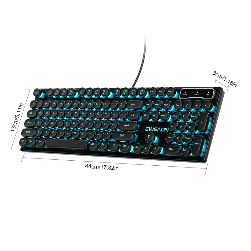 ⌨️ Teclado Gamer Retrô EWEADN – Estilo Clássico, Desempenho Moderno!