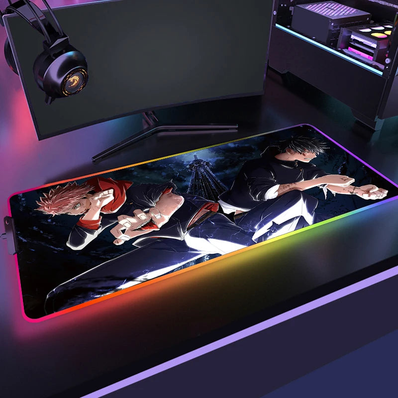 Mousepad RGB Jujutsu Kaisen - Energia Amaldiçoada no seu setup!