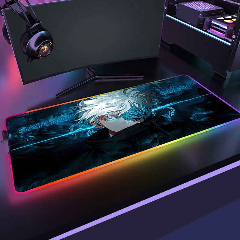 Mousepad RGB Jujutsu Kaisen - Energia Amaldiçoada no seu setup!