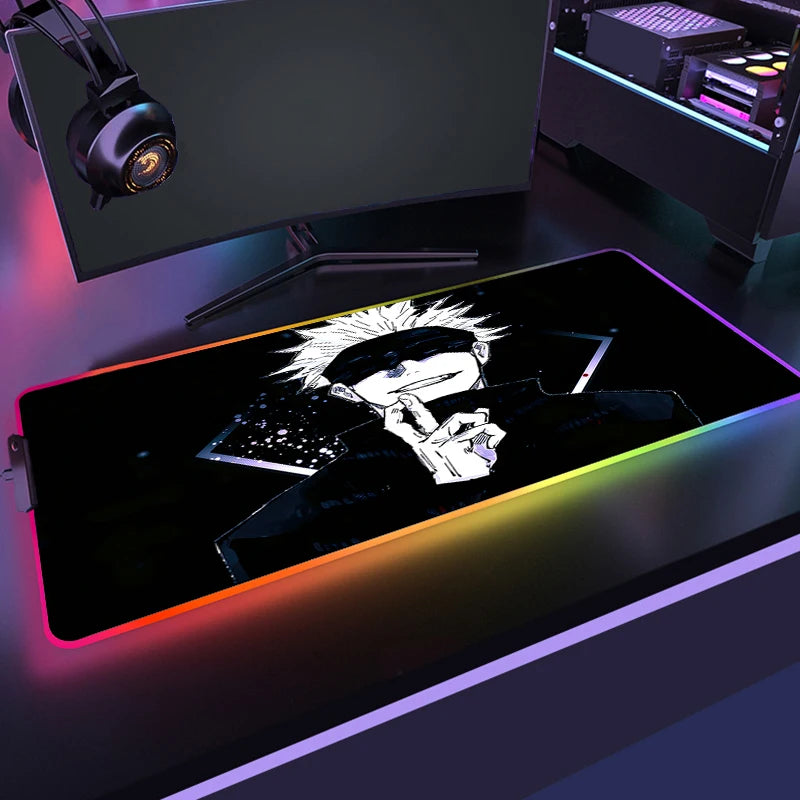 Mousepad RGB Jujutsu Kaisen - Energia Amaldiçoada no seu setup!