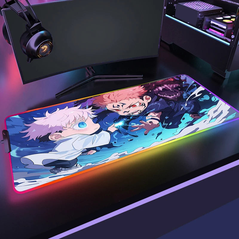 Mousepad RGB Jujutsu Kaisen - Energia Amaldiçoada no seu setup!